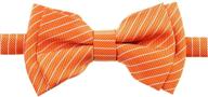 chic striped microfiber pre tied bow ties for boys: retreez stylish accessories logo