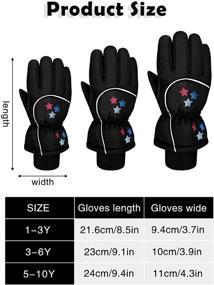 img 2 attached to Boao Girls' Waterproof Mittens: Stylish & Warm Cotton-Lined Winter Accessories for Cold Weather