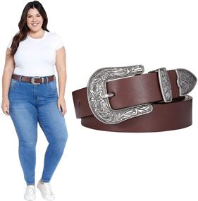 img 4 attached to 🤠 Vintage Western Women's Leather Accessories for Ladies