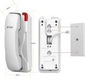 img 2 attached to White Ornin T108 Trimline Corded Telephone with SOS Key, Wall Mountable for Hotel and Home Use