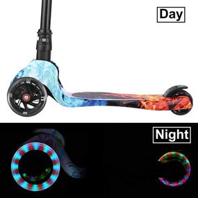 img 3 attached to WeSkate Foldable Scooters with LED Lights for Kids, Adjustable Height, Lean to Steer – Perfect Gifts for Children Ages 3-12