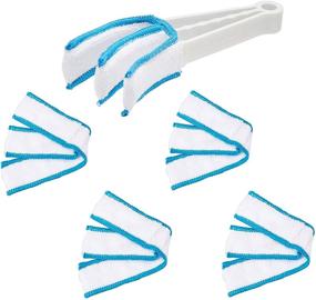 img 4 attached to 🧹 5-Pack Amazon Basics Blinds Duster – Blue and White