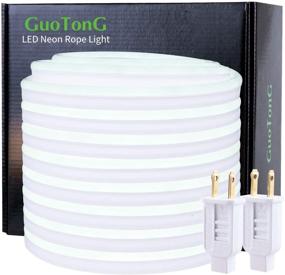 img 4 attached to 🔌 GUOTONG White Neon Rope Lights - 110V Daylight Led Rope Lighting Waterproof 50FT 15M - Perfect for Outdoor/Indoor use, Flexible and Connectable for Camping, Backyards, Deck, Bar, Party