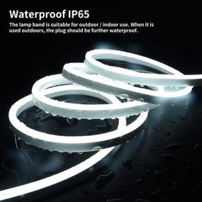 img 3 attached to 🔌 GUOTONG White Neon Rope Lights - 110V Daylight Led Rope Lighting Waterproof 50FT 15M - Perfect for Outdoor/Indoor use, Flexible and Connectable for Camping, Backyards, Deck, Bar, Party