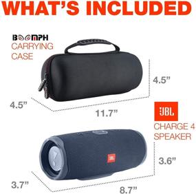 img 1 attached to 🔊 JBL Charge 4: Водонепроницаемый Bluetooth-динамик в комплекте с портативным жестким кейсом Boomph - синий