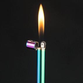 img 3 attached to 🔥 Navpeak Silver Long Strip Refillable Butane Gas Lighter – Wheel Fire Starter for Men & Women (Butane Not Included)