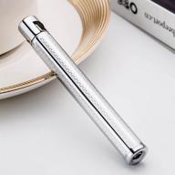 🔥 navpeak silver long strip refillable butane gas lighter – wheel fire starter for men & women (butane not included) logo