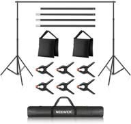 📸 neewer photo studio backdrop support system: 10ft/3m wide 7ft/2.1m high adjustable stand with 4 crossbars, 6 clamps, 2 sandbags, carrying bag - perfect for portrait & studio photography logo