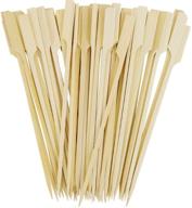 🥢 enhance your culinary presentation with 6 inch oriental creations wooden bamboo picks paddle skewers pack of 100! logo