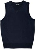 solid color sweater vest for kids - blue ocean logo