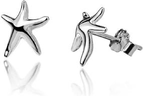 img 1 attached to 🌟 Sterling Silver Starfish Stud Earrings: Exquisite Ocean-Inspired Accessories