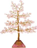 🌸 pyor rose quartz healing tree of life: enhance aura cleansing, attract wealth & prosperity with handmade spiritual gift - feng shui crystal home décor logo