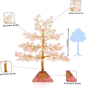 img 3 attached to 🌸 PYOR Rose Quartz Healing Tree of Life: Enhance Aura Cleansing, Attract Wealth & Prosperity with Handmade Spiritual Gift - Feng Shui Crystal Home Décor