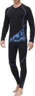 🧥 skysper men's fleece lined thermal underwear set - long johns sport base layer logo