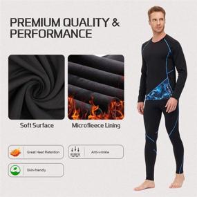 img 3 attached to 🧥 SKYSPER Men's Fleece Lined Thermal Underwear Set - Long Johns Sport Base Layer