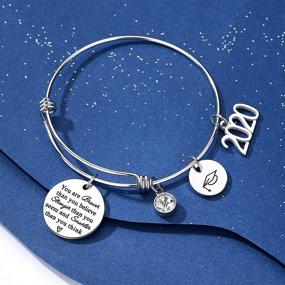 img 2 attached to AZORA Graduation Inspirational Bracelet Engraved