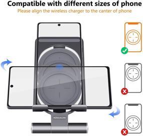 img 3 attached to 📱 Nillkin Adjustable Fast Wireless Charger Stand - Qi Certified Charging Stand for iPhone 12 Pro Max/12/11 Pro/11/XS/X/8 Plus, Galaxy S20/S10/S9, Note 20/10+/9/8 and More - Gray (AC Adapter Not Included)