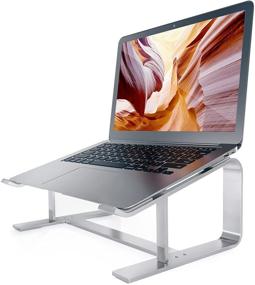 img 4 attached to 📱 Алюминиевая подставка для ноутбука MacBook Air Pro, Dell XPS и других ноутбуков от 10 до 17 дюймов - эргономичное решение для работы из дома