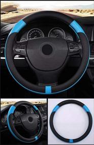 img 3 attached to ROER Car Steering Wheel Cover Blue With Comfortable