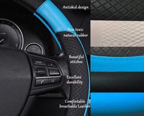 img 2 attached to ROER Car Steering Wheel Cover Blue With Comfortable