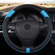 roer car steering wheel cover blue with comfortable logo