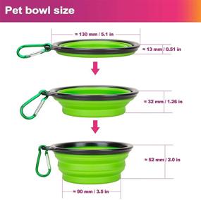 img 3 attached to 🐾 Adjustable Pet Seat Belt Safety Harness for Dog and Cat in Vehicle, GTOTd - Includes 2 Packs of Collapsible Dog Bowls for Portable Travel Pet Set