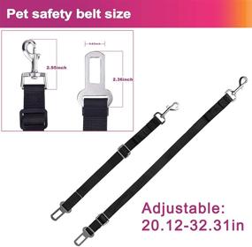 img 2 attached to 🐾 Adjustable Pet Seat Belt Safety Harness for Dog and Cat in Vehicle, GTOTd - Includes 2 Packs of Collapsible Dog Bowls for Portable Travel Pet Set