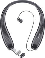 bluenin bluewings pro 1 bluetooth 5.0 neckband headphones with noise cancelling and retractable earbuds in black logo