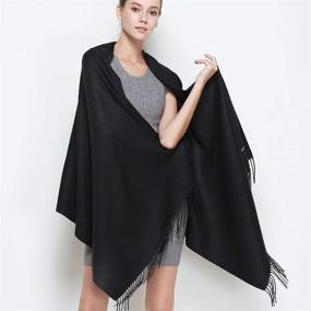 img 3 attached to Womens Winter Blanket Cashmere Pashmina Women's Accessories