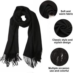 img 1 attached to Womens Winter Blanket Cashmere Pashmina Women's Accessories