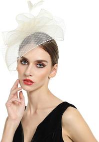 img 3 attached to 👒 Fascinators Kentucky Pillbox Cocktail Headwear - Women's Special Occasion Accessories