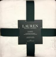 ralph lauren classic king size creme micromink blanket logo