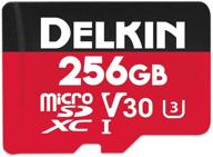 delkin devices 256gb выберите microsdxc uhs-i (v30) карта памяти - эффективное решение для хранения высокоскоростной передачи данных (ddmsdr500256) логотип