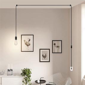 img 1 attached to 💡 Zlierop 5 Pack Swag Hook for Ceiling Lights, Black Ceiling Hooks for Hanging Lights, Strong Chandelier Hook for Lighting Cable, Securely Hang Lights from Ceiling