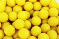valken fate paintballs: 50cal - 2,000ct - vibrant yellow/yellow-white fill logo