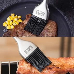 img 2 attached to 🔥 Rwm Heavy Duty Stainless Steel BBQ Grill Tool Set - Thick Grill Utensils, Spatula, Basting Brush, Fork & Tongs - Ideal Grilling Accessories, Packaged in Gift Box