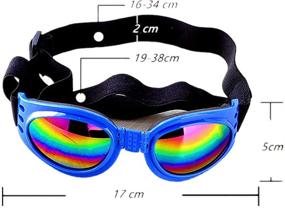 img 2 attached to Ultimate Dog Eye Protection: DPLUS Dog Goggles Sunglasses Set of 6 - UV Protection, Adjustable Strap - Ideal for Travel, Skiing, and Anti-Fog