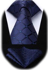 img 3 attached to Stylish HISDERN Handkerchief Necktie Pocket Square: Perfect Men's Accessory