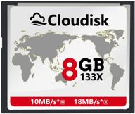 💾 cloudisk compact flash 8gb cf card: high-speed memory card for dslr cameras with built-in 8gb reader logo