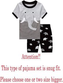 img 3 attached to 🌞 Comfortable and Trendy Summer Pajamas for Boys - Family Feeling Cotton Sleepwear & Robes