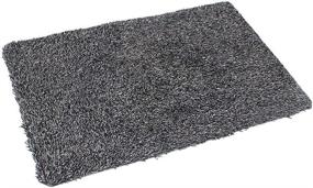 img 2 attached to 🚪 IvyGrip Black Magic Doormat - 36"x24", Super Absorbent Mud Rubber Backed Mat, Non-Slip Indoor/Outdoor Low Profile, Machine Washable Pet Shoe Scraper Carpet, Rug for Entryway