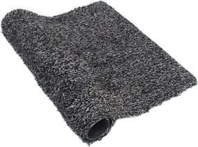 img 3 attached to 🚪 IvyGrip Black Magic Doormat - 36"x24", Super Absorbent Mud Rubber Backed Mat, Non-Slip Indoor/Outdoor Low Profile, Machine Washable Pet Shoe Scraper Carpet, Rug for Entryway