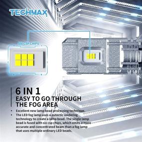 img 2 attached to Лампы LED для противотуманных фар TECHMAX 9005, HB3 DRL 6000K 🔦 Ксеноново-белого цвета - высокий световой поток, 60Вт, угол облучения 320° (набор из 2 штук)