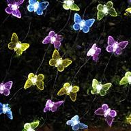 🦋 joyathome outdoor solar string lights butterfly decorative fairy lights for home yard outdoor decoration - 17.7ft 36 led solar butterfly lights (cool white) логотип