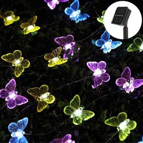 img 3 attached to 🦋 Joyathome Outdoor Solar String Lights Butterfly Decorative Fairy Lights for Home Yard Outdoor Decoration - 17.7ft 36 Led Solar Butterfly Lights (Cool White)