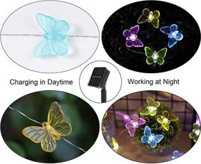 img 2 attached to 🦋 Joyathome Outdoor Solar String Lights Butterfly Decorative Fairy Lights for Home Yard Outdoor Decoration - 17.7ft 36 Led Solar Butterfly Lights (Cool White)