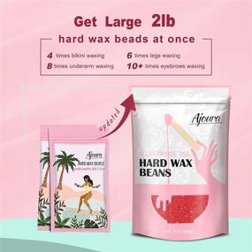 img 1 attached to 🔥 32oz Ajoura Hard Wax Beans - All In One Body Formula for Hair Removal: Brazilian Wax for Eyebrow, Facial, Bikini, Legs, Armpit, Back, and Chest. Ideal Refill for Any Wax Warmer