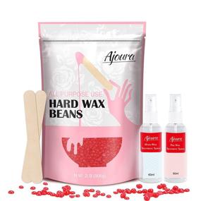 img 4 attached to 🔥 32oz Ajoura Hard Wax Beans - All In One Body Formula for Hair Removal: Brazilian Wax for Eyebrow, Facial, Bikini, Legs, Armpit, Back, and Chest. Ideal Refill for Any Wax Warmer
