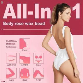 img 3 attached to 🔥 32oz Ajoura Hard Wax Beans - All In One Body Formula for Hair Removal: Brazilian Wax for Eyebrow, Facial, Bikini, Legs, Armpit, Back, and Chest. Ideal Refill for Any Wax Warmer