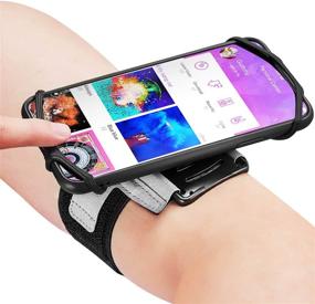 img 4 attached to Newppon 360° Rotatable Reflective Workout Armband :With Key Pouch Holder &Amp
